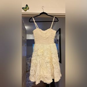 SOLD Ted Baker Ivory Floral Appliqué Dress